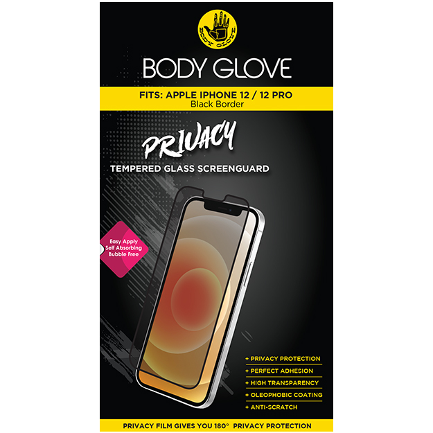 Body Glove iPhone 12|12 Pro Privacy Tempered Glass