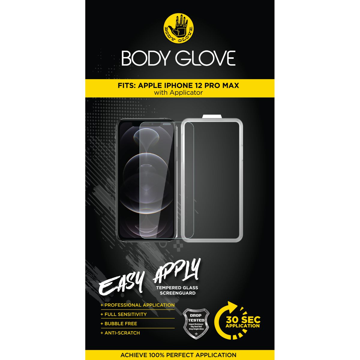 Body Glove iPhone 12 Pro Max Easy Apply Tempered Glass