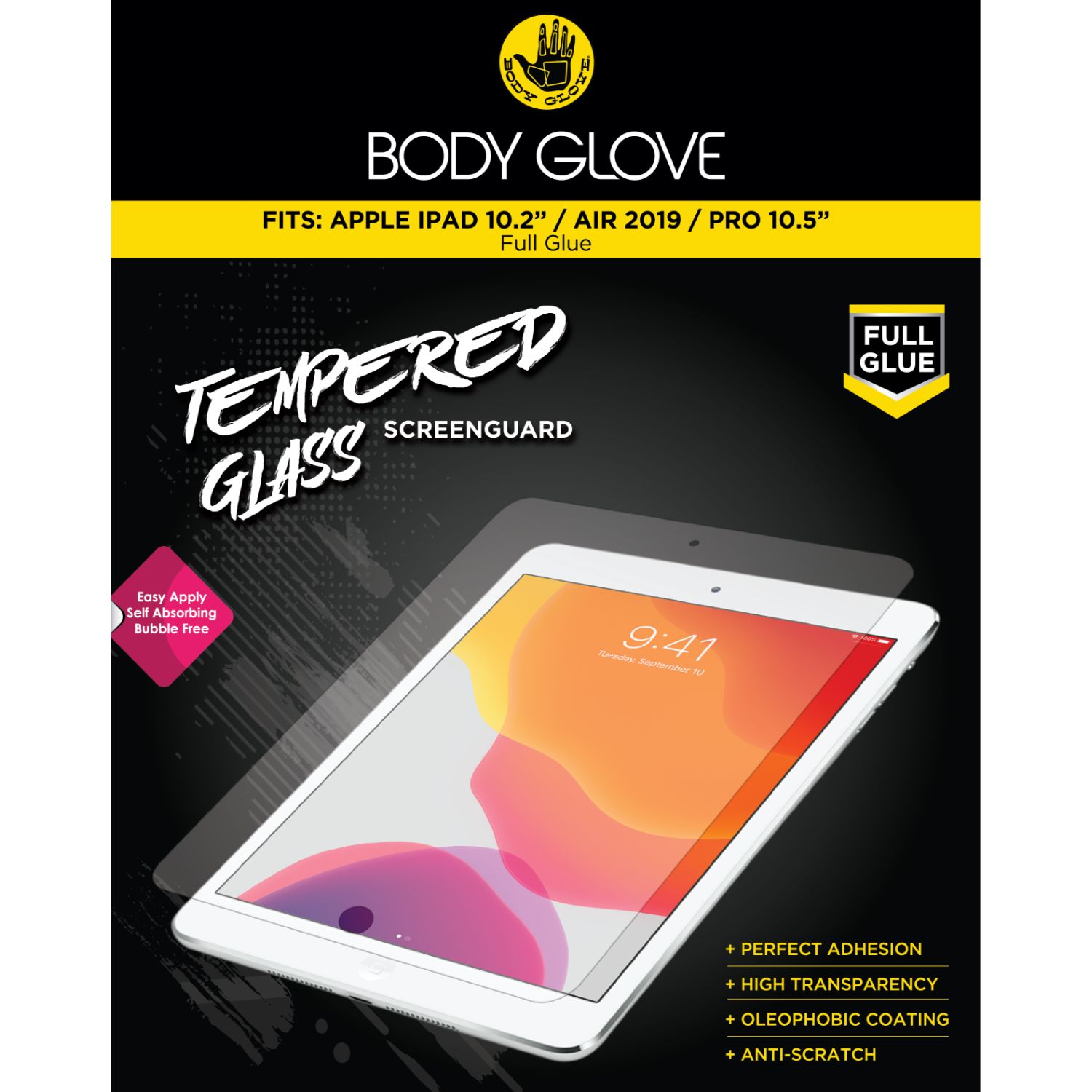 Body Glove iPad 10.2/Air 19/Pro 10.5 Tempered Glass