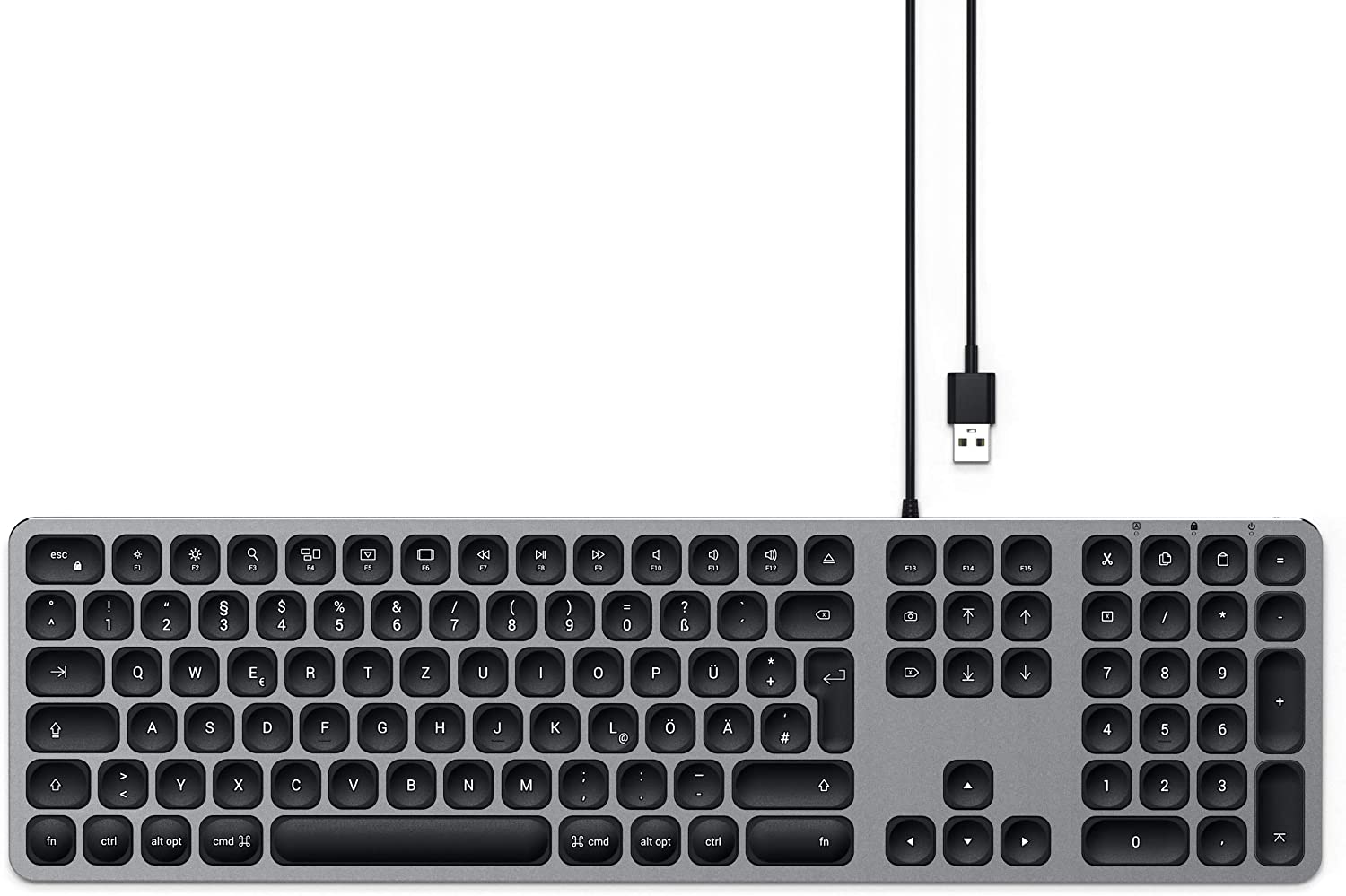 Satechi Aluminum Wired Keyboard For Mac Space Gray