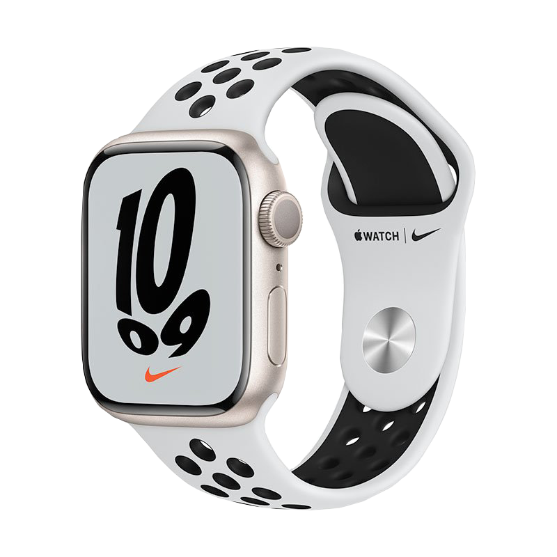 Apple Watch Nike Series 7 GPS, 41MM Starlight Aluminium Case With
